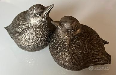 Saliera e pepiera vintage in argentone