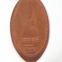 Medaglia ovale in rame Mole Antonelliana Torino