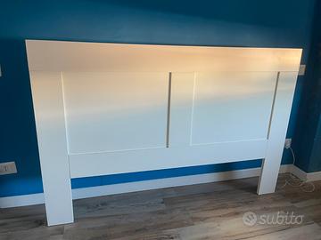 Testiera Letto contenitore bianca