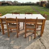 Tavolo + 6 sedie legno