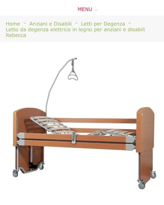 Letto  e sollevatore elettrico