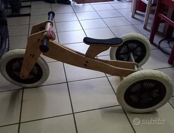 bicicletta pedagogica in legno