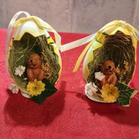 coppia uova pasquali decorative