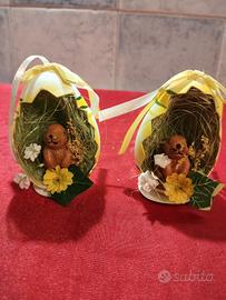 coppia uova pasquali decorative