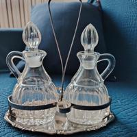 porta olio e aceto in acciaio inox e vetro 