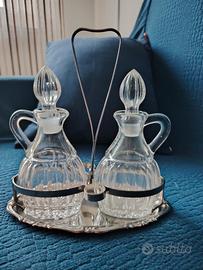 porta olio e aceto in acciaio inox e vetro 