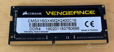 CORSAIR VENGEANCE DDR4 8GB SODIMM 2400MHZ CL16