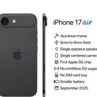 iPhone Air 256GB Nero Perfetto – Garanzia Apple