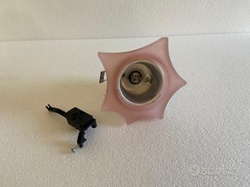 Coppia faretti con vetro di Murano da incasso