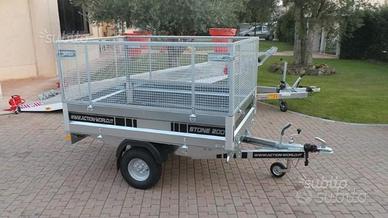 Carrello con sponde grigliate 200 x 145 x 106 cm
