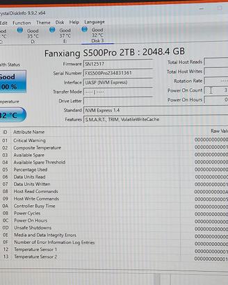 SSD NVMe M2 Fanxiang S500 PRO 2tb Nuovo 