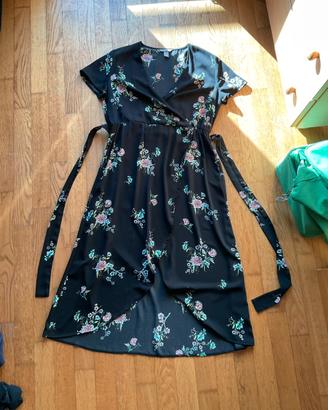 Vestito incrociato floreale H&M