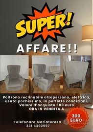 Poltrona reclinabile alzapersona