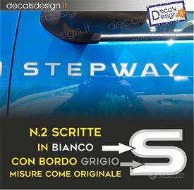 2 Adesivi replica scritta STEPWAY DACIA SANDERO