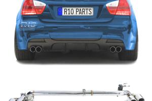 KIT CONVERSIONE SCARICO BMW E90 E91 LOOK M DOPPIO 