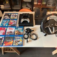 PS4+Volante con Pedali+2 Controller+10 Giochi