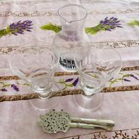 Set bicchieri, brocca e cucchiai assenzio Alandia