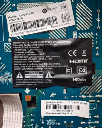 Scheda madre TV PEAQ 40