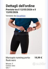 Marsupio running e borraccia pari al nuovo