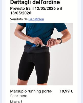 Marsupio running e borraccia pari al nuovo