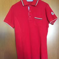 Polo moncler rossa taglia M con taschino uomo