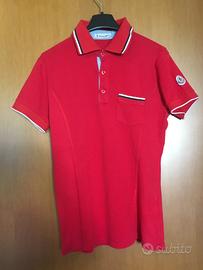Polo moncler rossa taglia M con taschino uomo