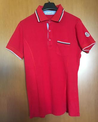 Polo moncler rossa taglia M con taschino uomo
