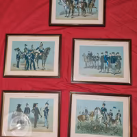 5 quadretti militari- Serie di 5 tavole Cenni