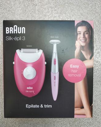 Braun Silk epil 3 Epilator+ Bikini styler nuovo 