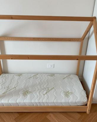 Letto  montessoriano a casetta