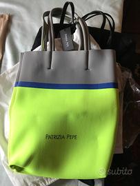 Borsa Patrizia Pepe verde fluo