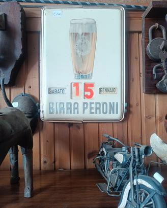 orologio birra peroni originale vintage 