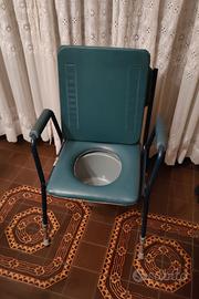 Sedia WC per anziani e disabili regolabile