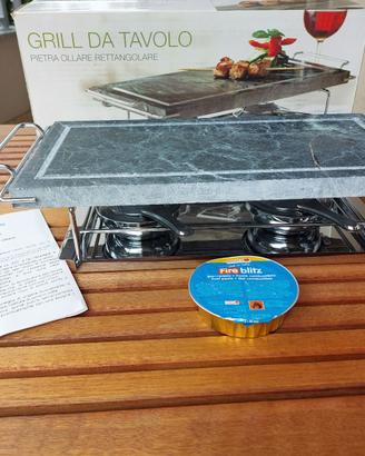 Grill Da Tavolo - Pietra Ollare Rettangolare.