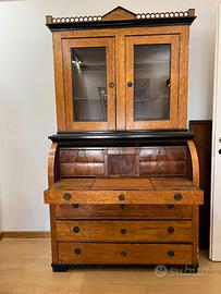 Libreria-credenza Biedermeier da restaurare