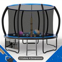 Trampolino da esterno con rete di sicurezza