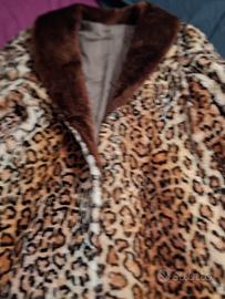 Vera pelliccia montone leopardato Vintage