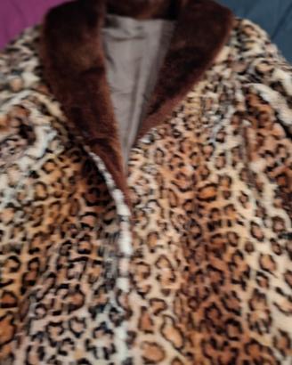Vera pelliccia montone leopardato Vintage