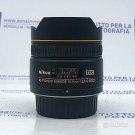 Obiettivo NIKON DX AFS 10.5 2.8 FISHEYE GAR.USATO
