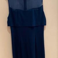 TwinSet Simona Barbieri vestito longuette blu elet