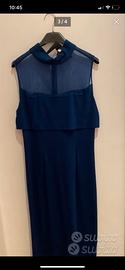 TwinSet Simona Barbieri vestito longuette blu elet