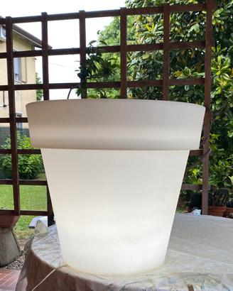 Porta vaso in polietilene bianco trasparente