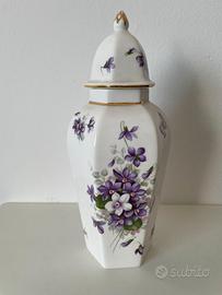 Vaso decorato vintage inglese - Potiche in fine po