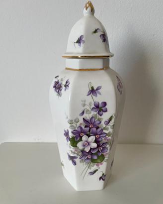 Vaso decorato vintage inglese - Potiche in fine po