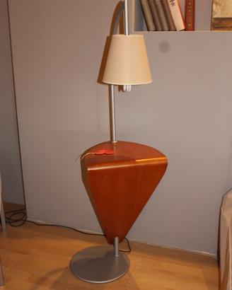 Tavolino con lampada in ciliegio