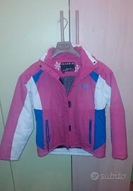 Tuta da sci rosa e bianca bambina