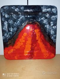 Quadro in ceramica dipinto a mano 