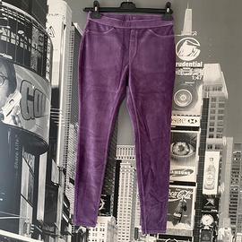 Pantaloni leggi gs velluto viola taglia M Sisi