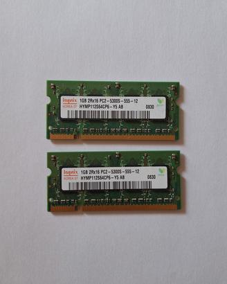 KIT RAM DDR2 SODIMM 2GB (2x1GB)
