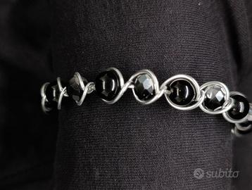 Bracciale in alluminio argentato